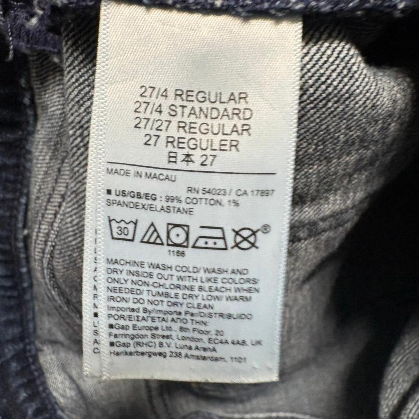 Gap Girlfriend Jeans Womens 27 4R Blue Denim Mid Rise Stretch Crop Pants