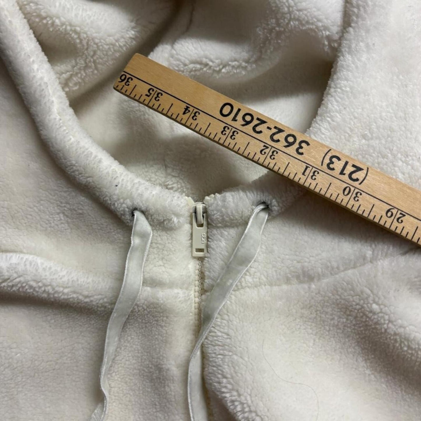 UGG Faux Fur Sherpa Hoodie Womens XL White Fleece Pullover Sweatshirt