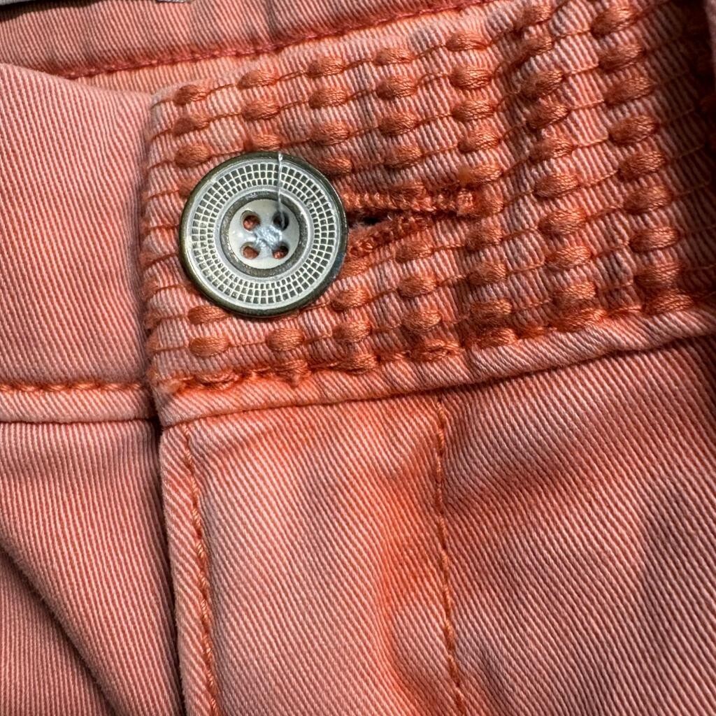 Pilcro and the Letterpress Hyphen Jeans Womens 28 Peach Coral Crop Stretch Denim