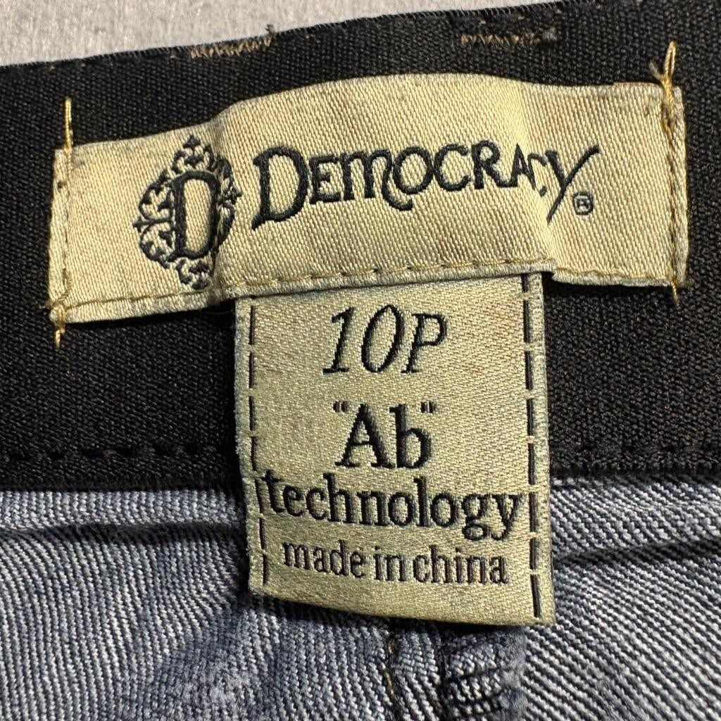 Democracy Ab Technology Skinny Jeans Womens 10P Blue Stretch Crop Denim