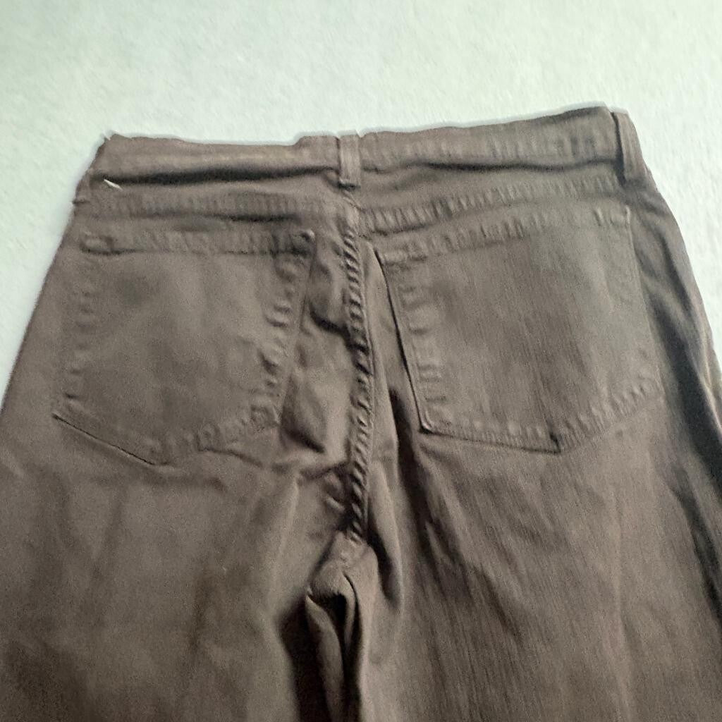 NYDJ Lift Tuck Straight Leg Jeans Womens Size 4 Brown Cotton Blend Made in USA
