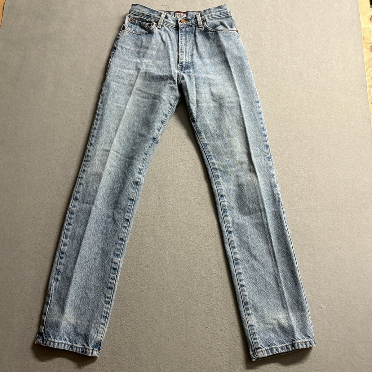 Vintage Pepe Jeans London Womens 24 Light Wash Denim High Rise Straight Leg USA