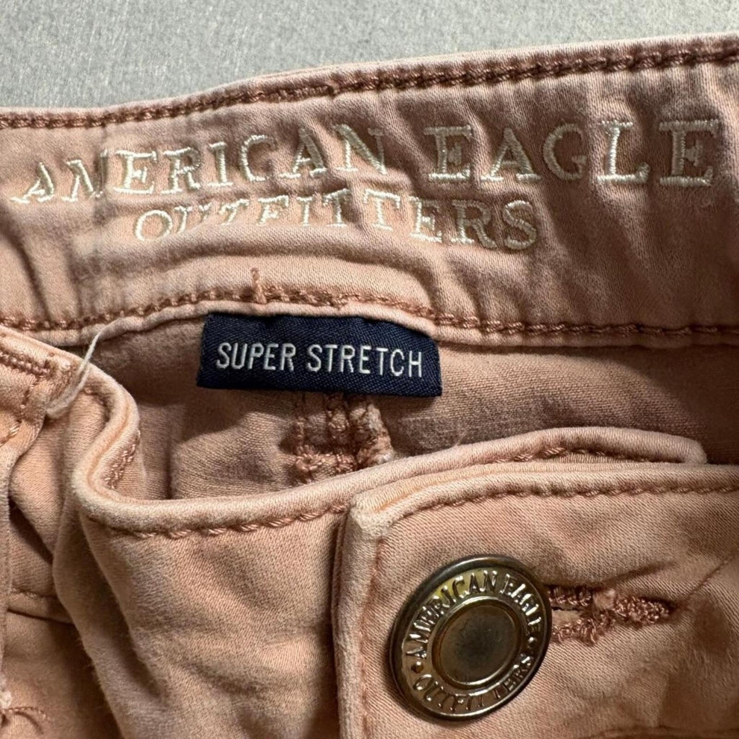 American Eagle Super Stretch Jegging Womens Size 12 Regular Pink Denim Jeans