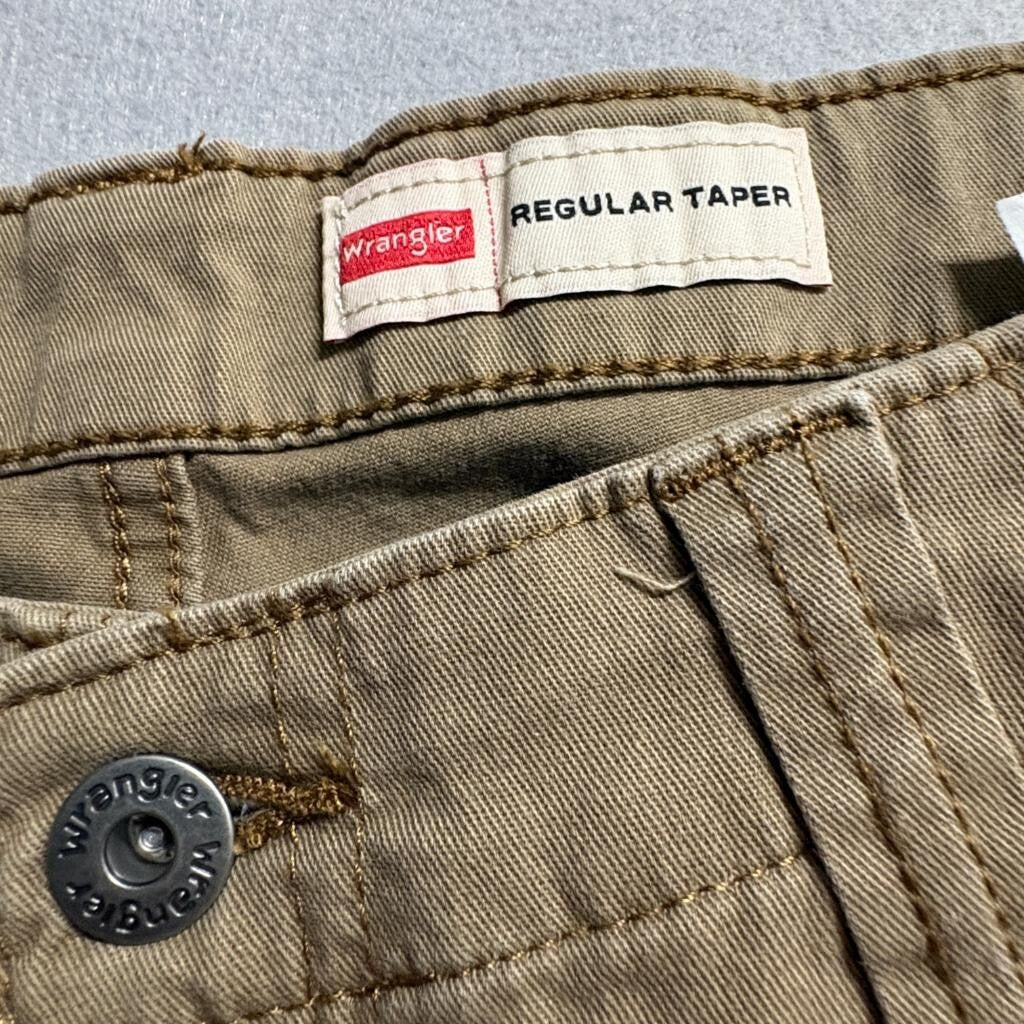 Wrangler Cargo Pants Mens 30x30 Brown Regular Taper Stretch Cotton Utility Work