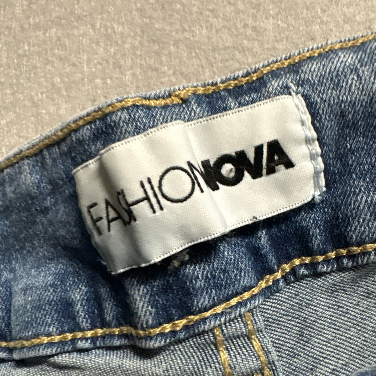Fashion Nova High Waist Flare Jeans Womens Size 7 Blue Denim Stretch Bell Bottom