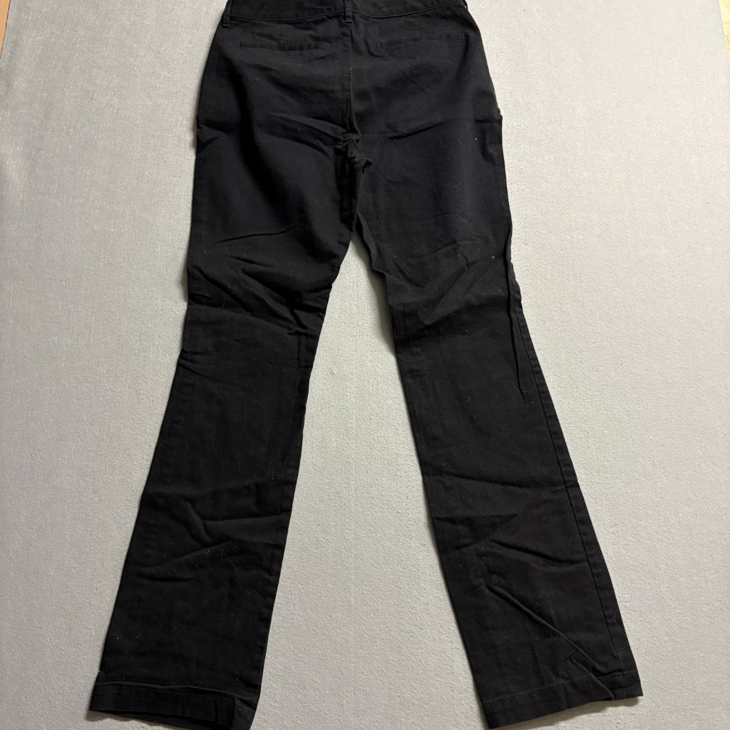 Old Navy Pixie Flare Pants Womens 6 Tall Black Stretch Cotton Blend Chino