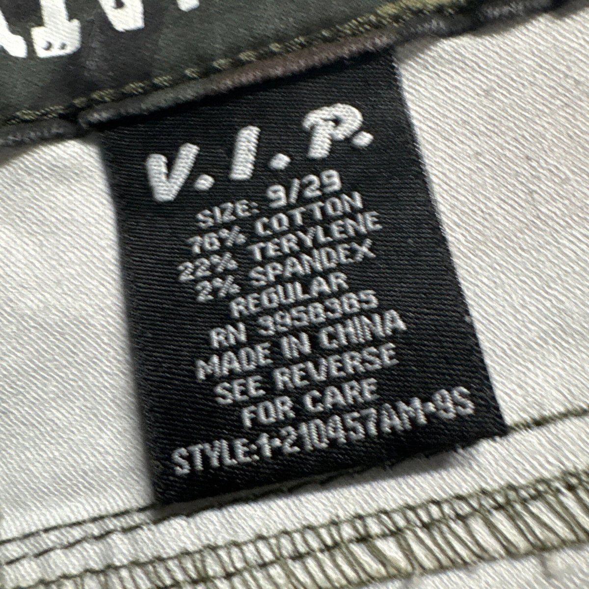 VIP Jeans Womens Size 9/29 Camo Cargo Pants Green Camouflage Wide Straight Leg