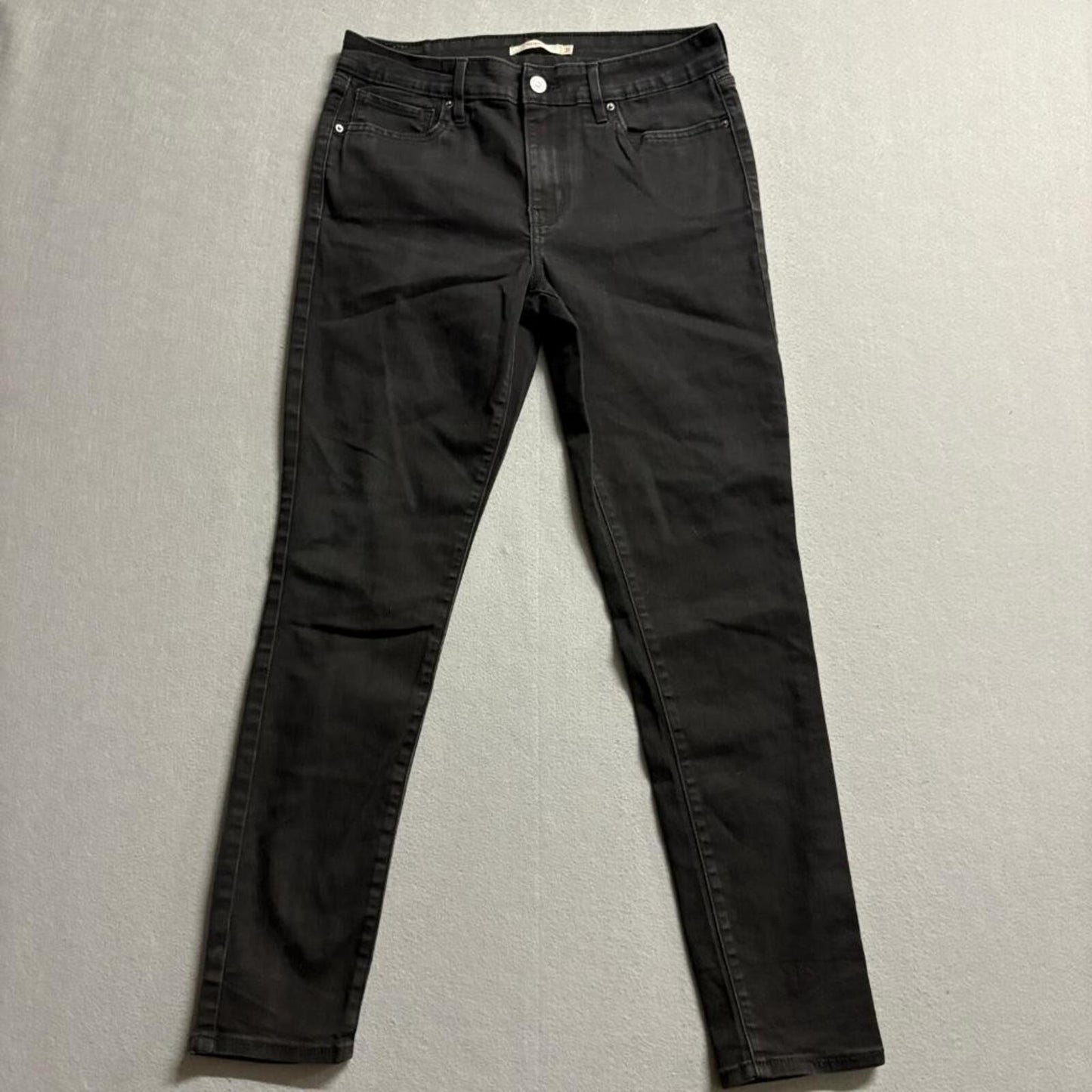 Levis 711 Skinny Jeans Womens 31 W31 L30 Black Denim Stretch WaterLess