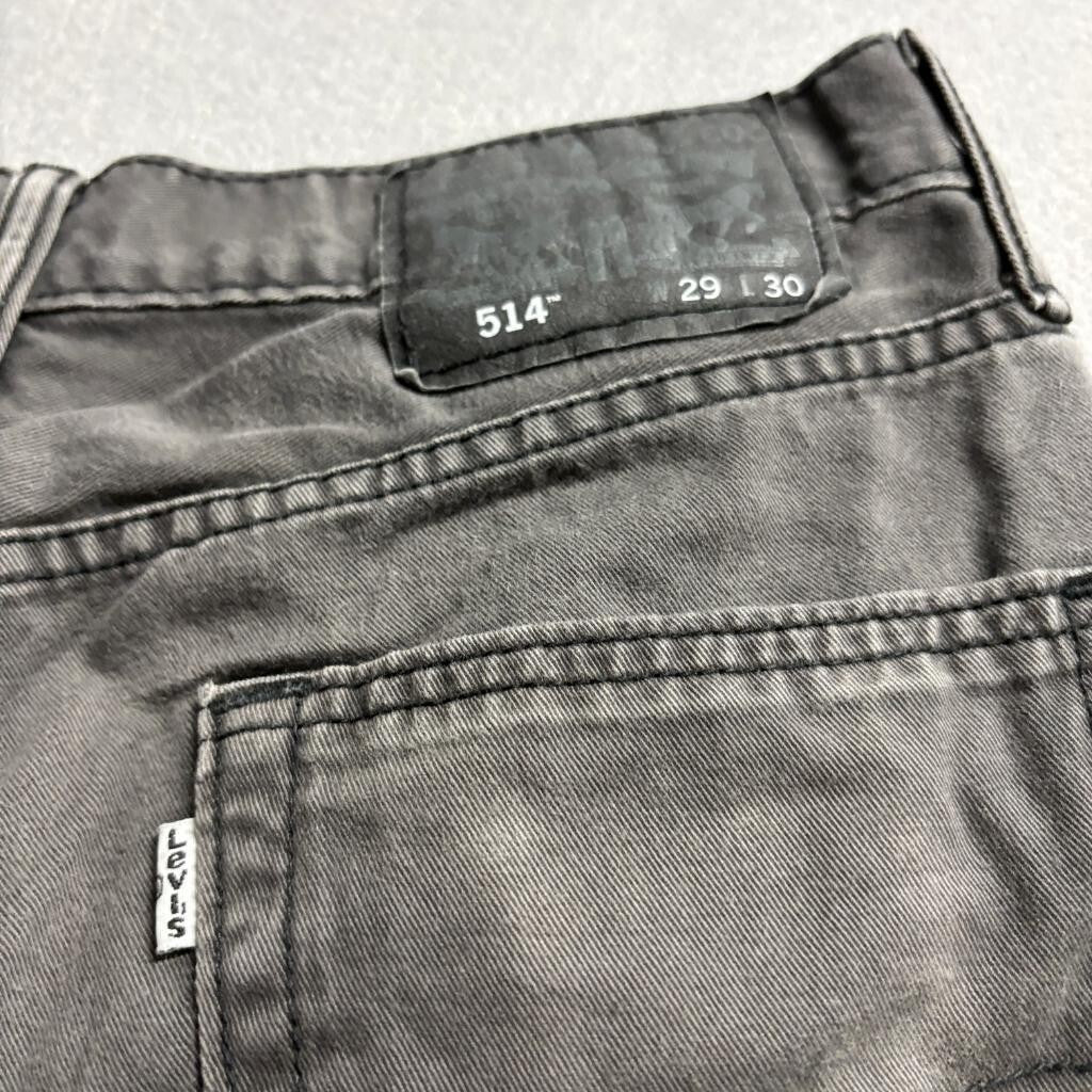 Levi's 514 Slim Straight Jeans Mens 29x30 Gray Denim Cotton Pants