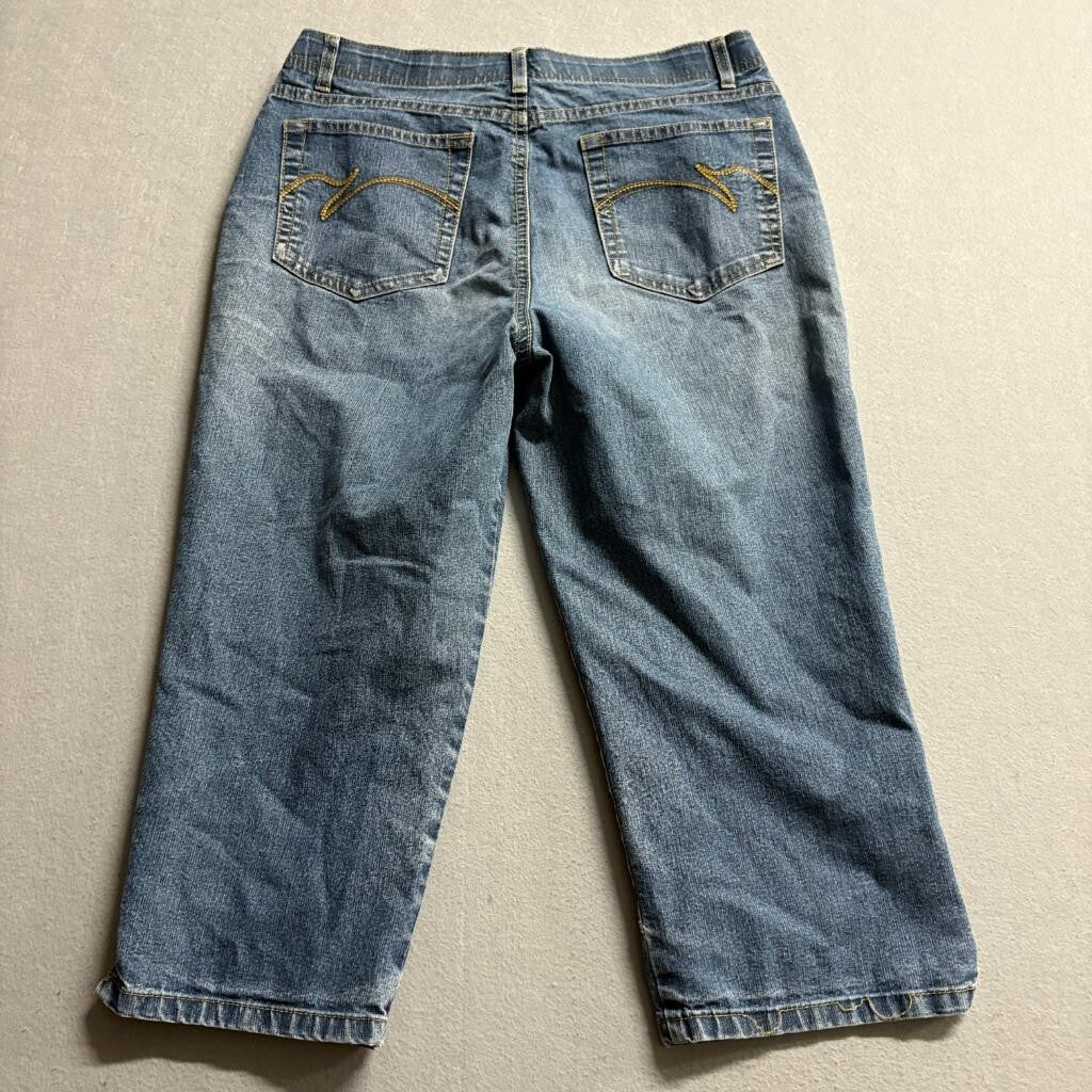 Gloria Vanderbilt Womens Capri Jeans Size 6 Blue Denim Stretch Cropped Pants