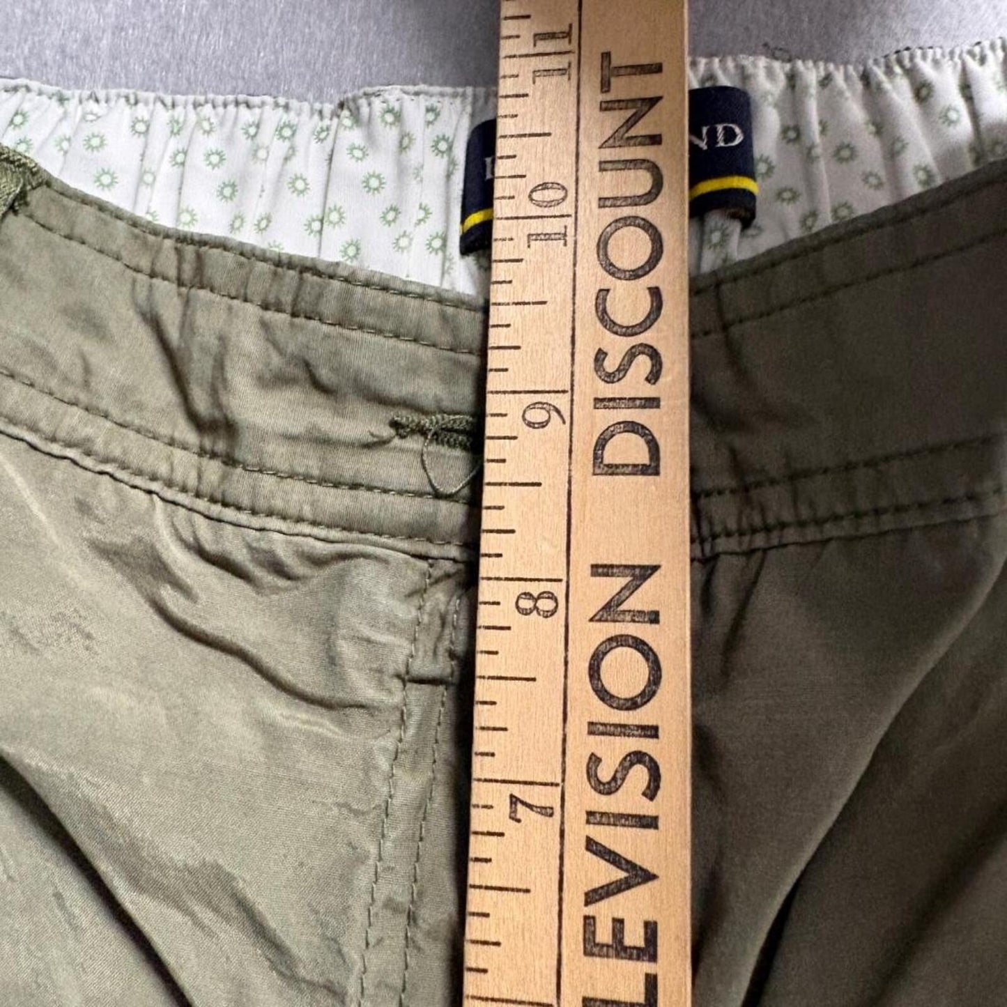 Lands End Cargo Pants Womens 16 Green Roll Up Convertible Hiking Outdoor Cotton