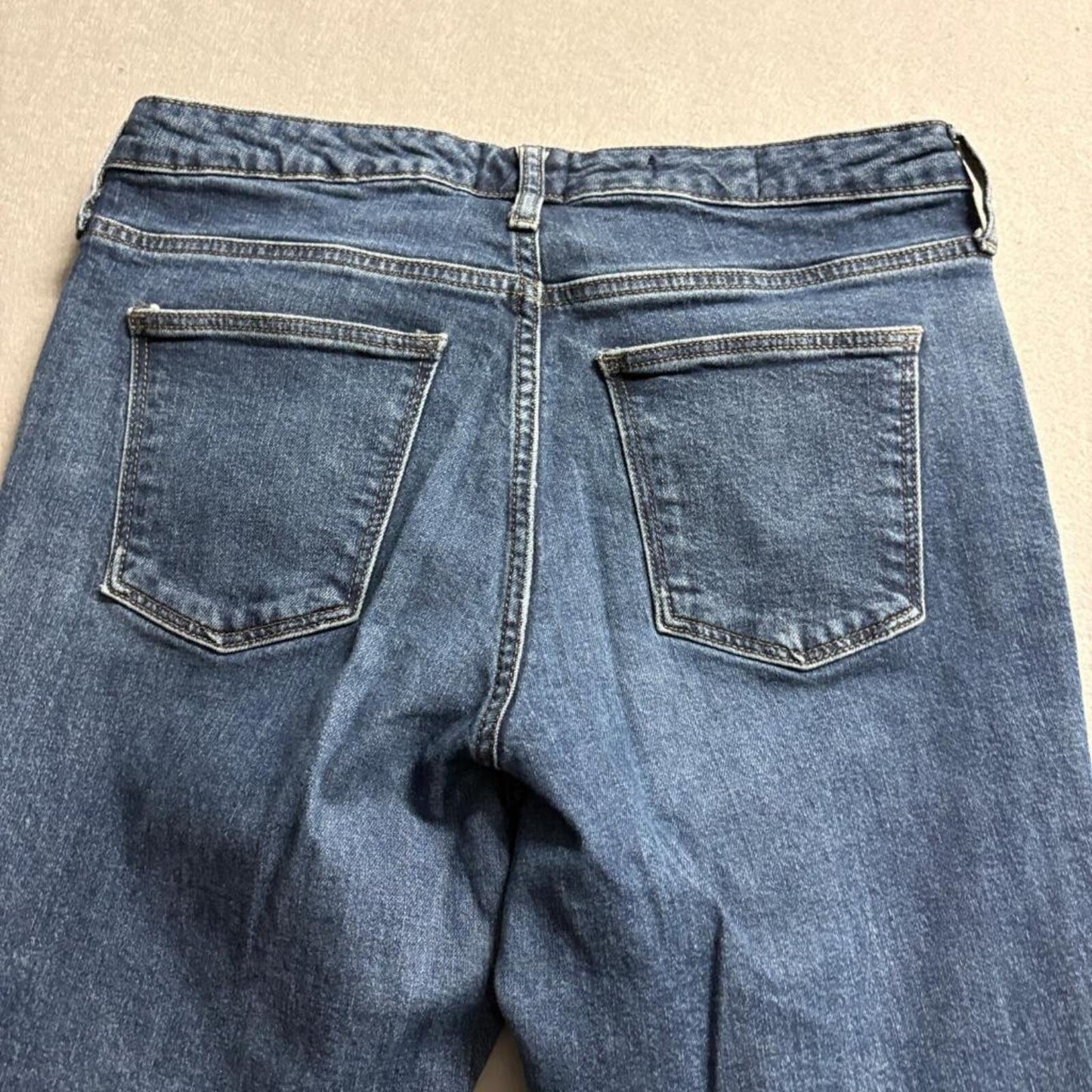 Universal Thread Ankle Bootcut Jeans Womens 12/31R Blue Stretch Denim Cuffed