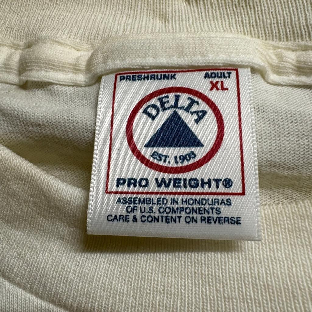 Vintage Fila Graphic T-Shirt Mens XL White Delta Pro Weight Single Stitch 90s