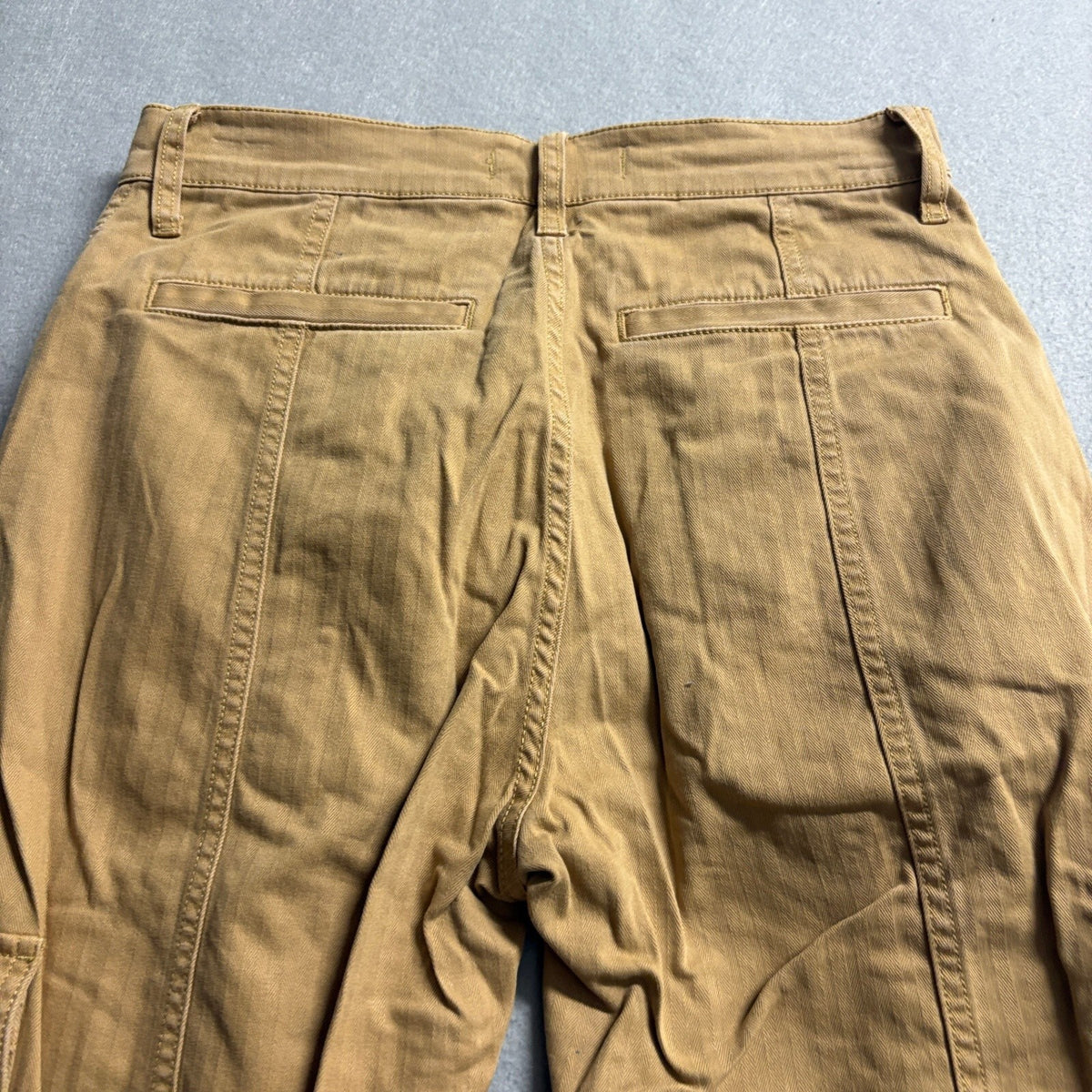 Madewell 90s Straight Cargo Pants Womens 26 Brown Tan Cotton Stretch Utility