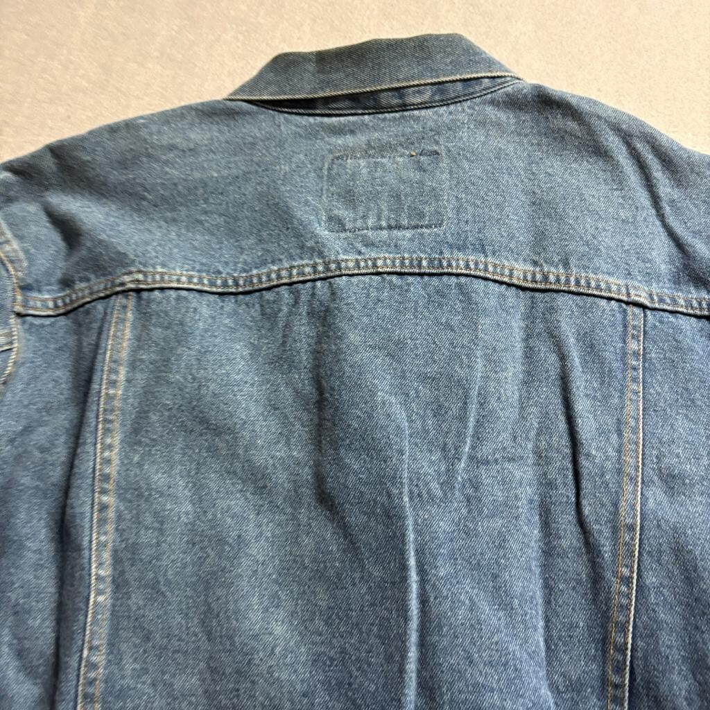 Expressions International Denim Jacket Womens Large Blue Cotton Trucker Vintage