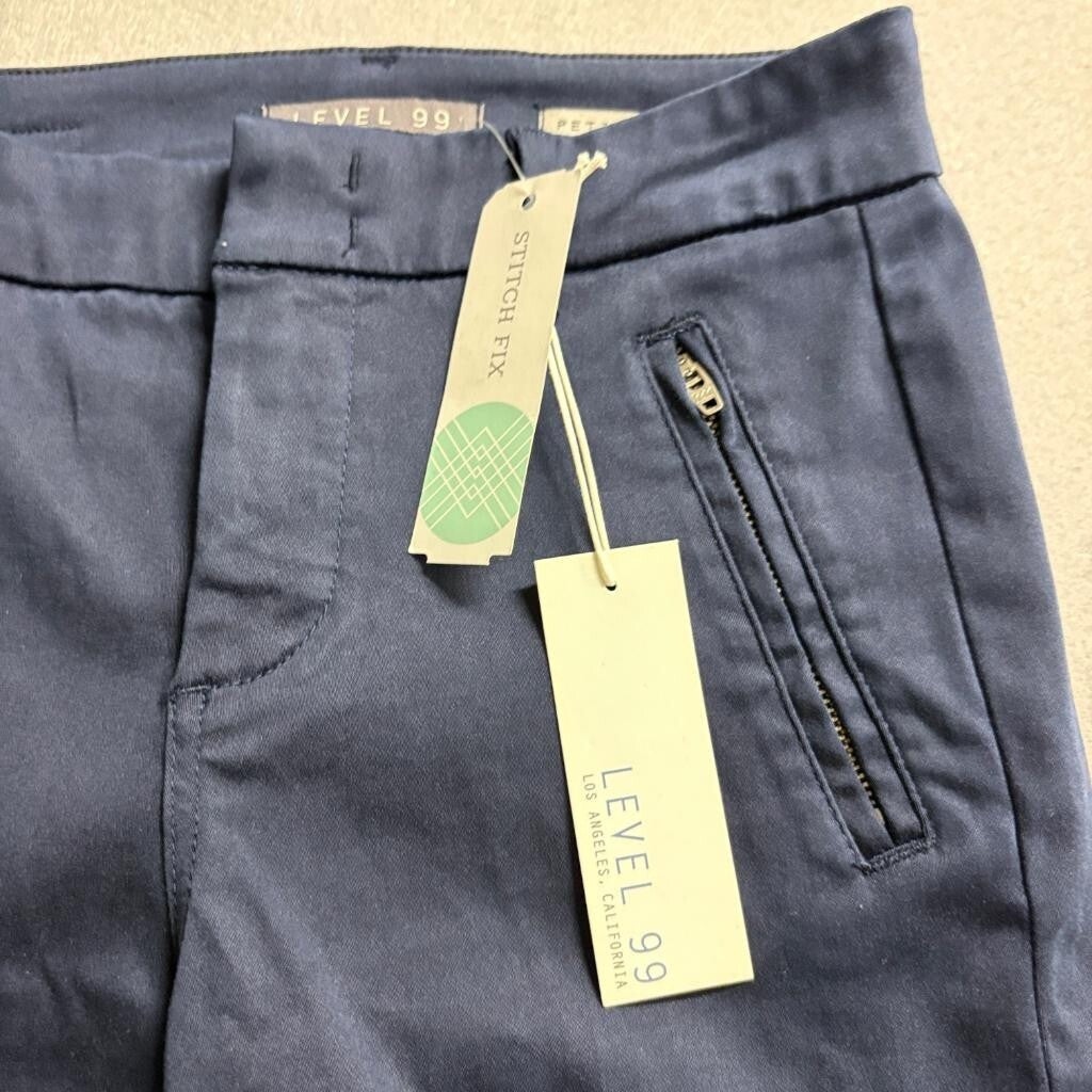 Level 99 Francis Straight Leg Pants Womens 25P Navy Blue Stretch Stitch Fix