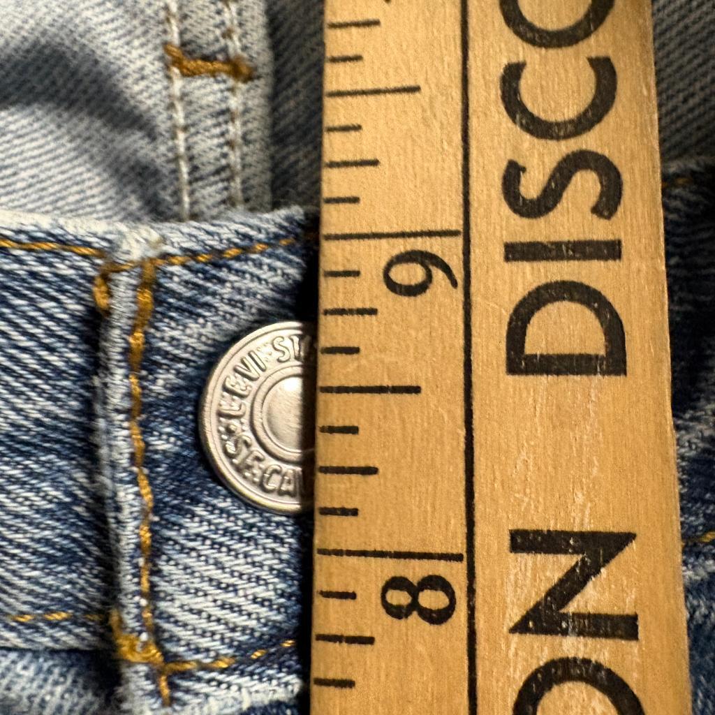 Levi's 501 Original Fit Jeans Mens 30x30 Blue Denim Button Fly Cut Off Hem