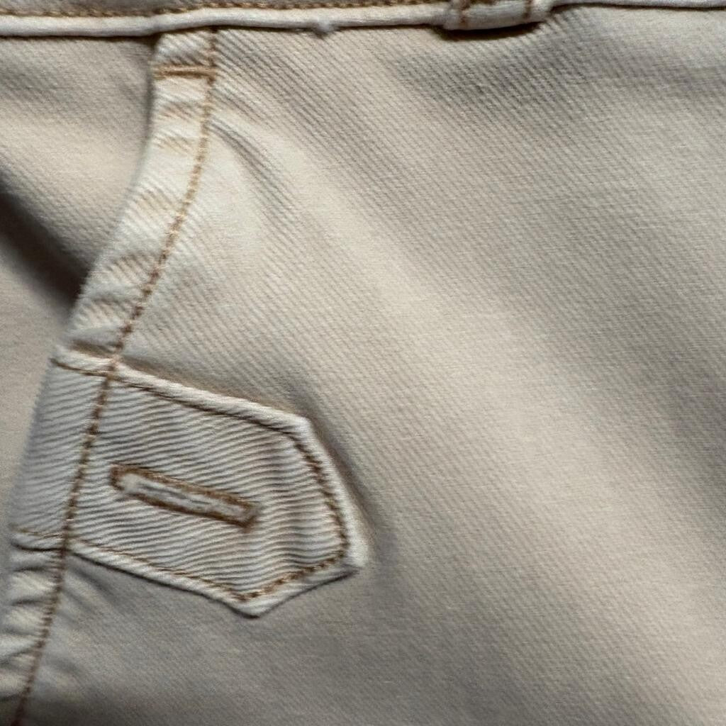 Spanx Crop Wide Leg Pants Womens XL Beige Cotton Blend Stretch Pull On