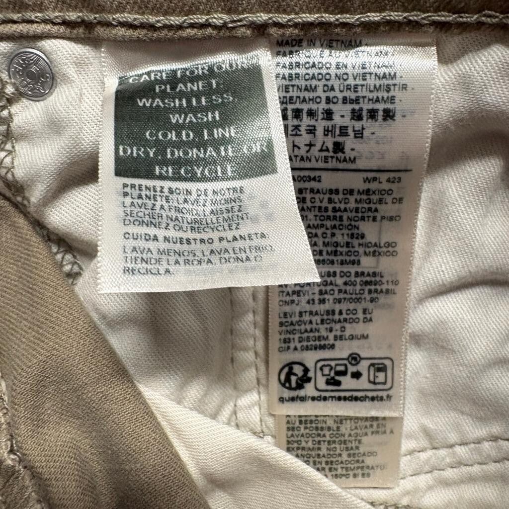 Levis 505 Regular Fit Jeans Mens 31x30 Brown Khaki Denim Straight Leg Pants