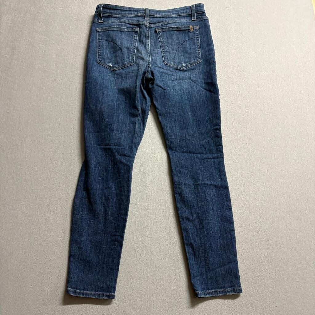 Joe's Jeans Womens High Rise Skinny Ankle Distressed Blue Denim Jeans Size 30