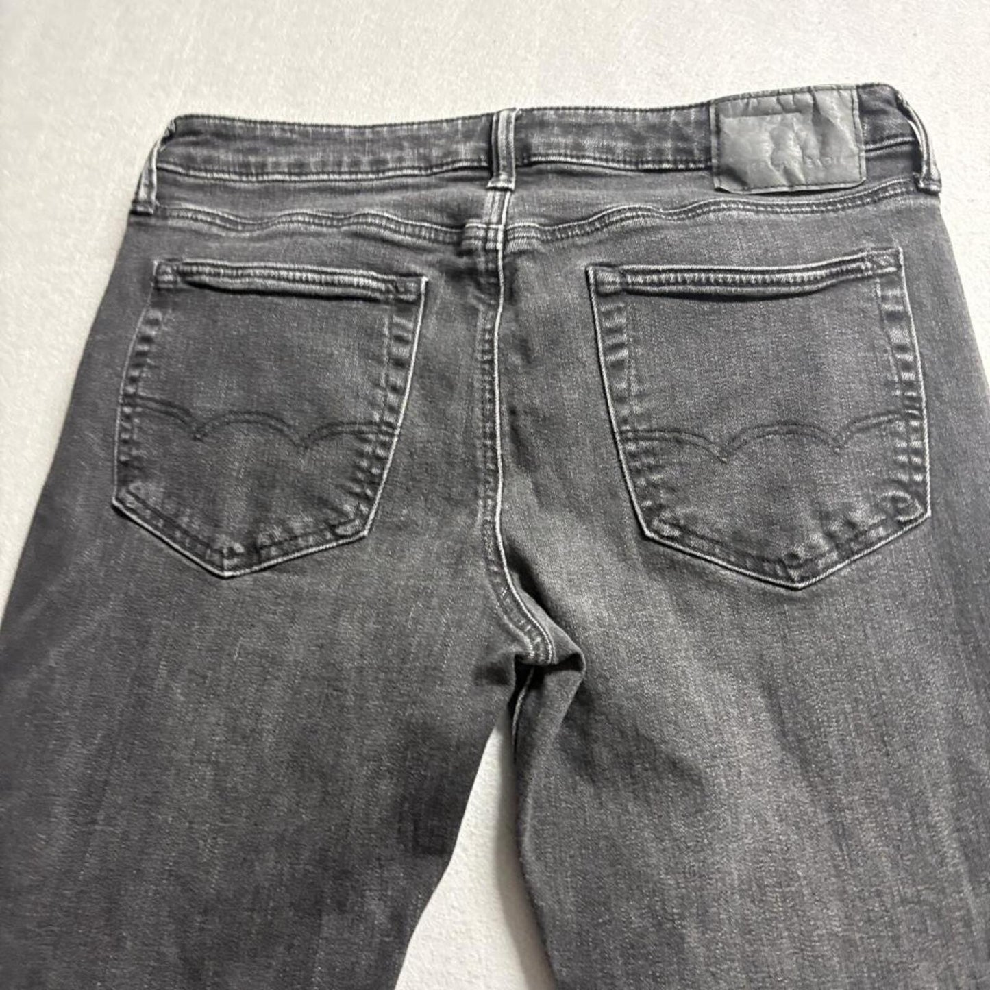 American Eagle Jeans Mens 32x32 Black Slim Straight Stretch Denim Pants 33x30