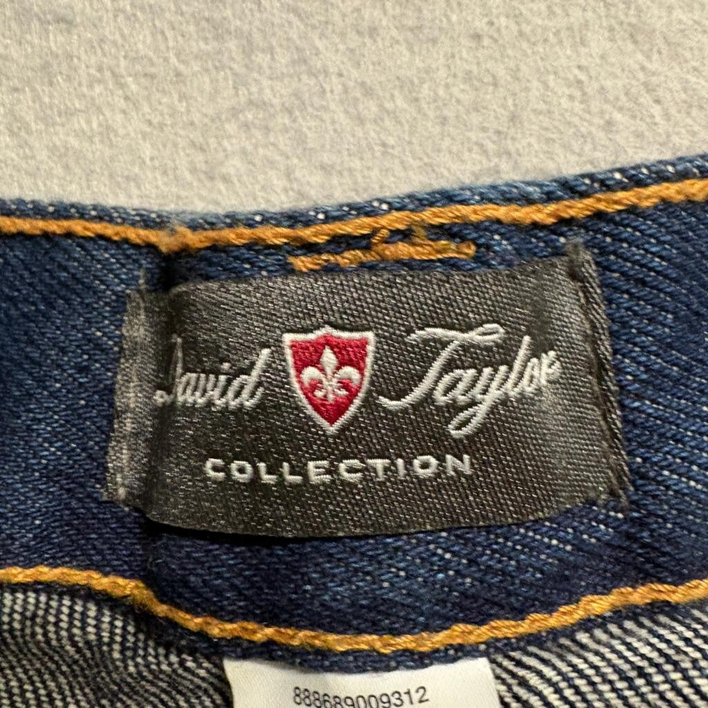 David Taylor Collection Mens Jeans 40x32 Dark Wash Blue Denim Straight Leg