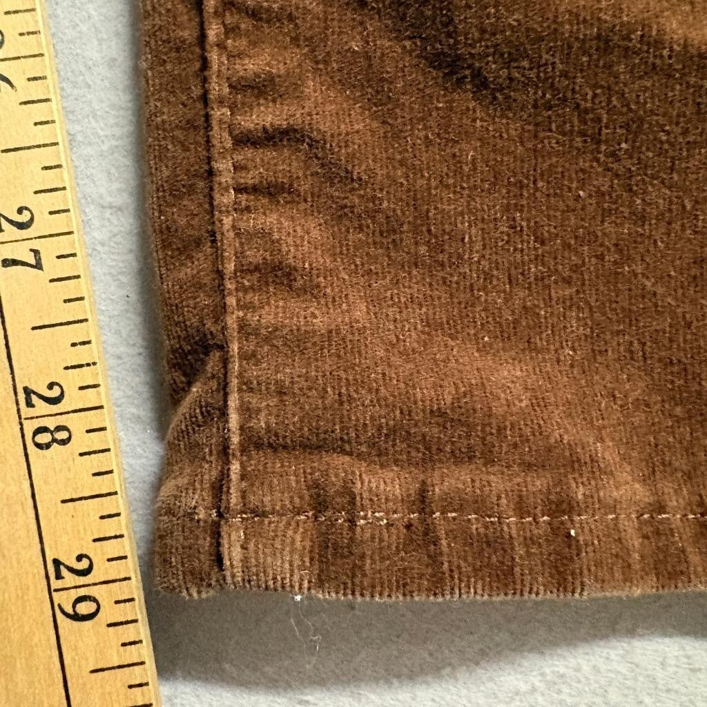 Well Worn Corduroy Pants Womens 10 Brown Stretch Straight Leg Mid Rise Casual