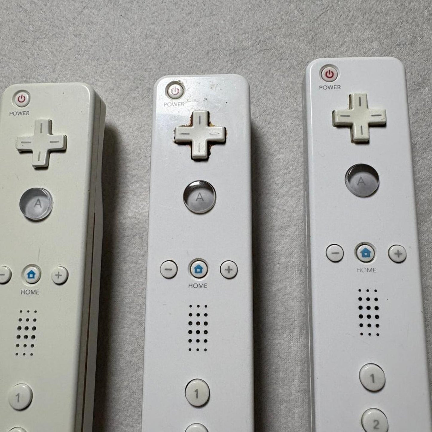 Nintendo Wii Remote Controller Lot of 3 White OEM RVL-003 RVL-036 MotionPlus