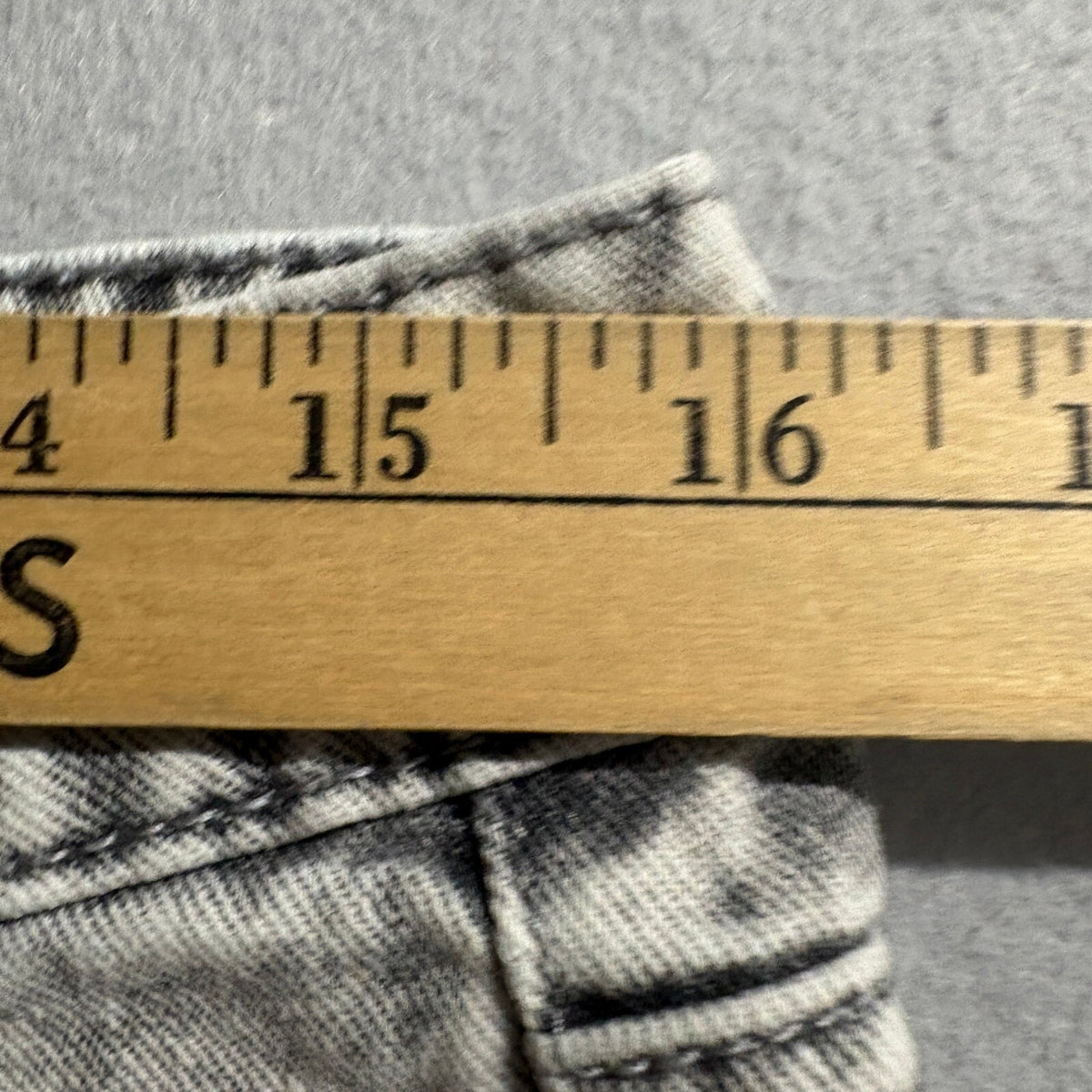 Ashley Mason High Rise Wide Leg Acid Wash Jeans Womens Size 7/28 Gray Cherry