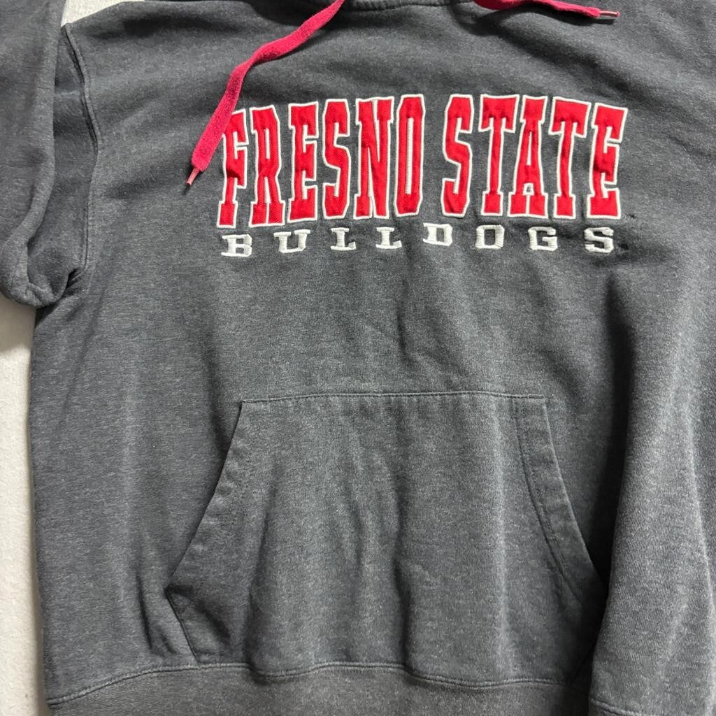 Fresno State Bulldogs Stadium Athletics Hoodie Mens XL Gray Red NCAA Sweatshirt