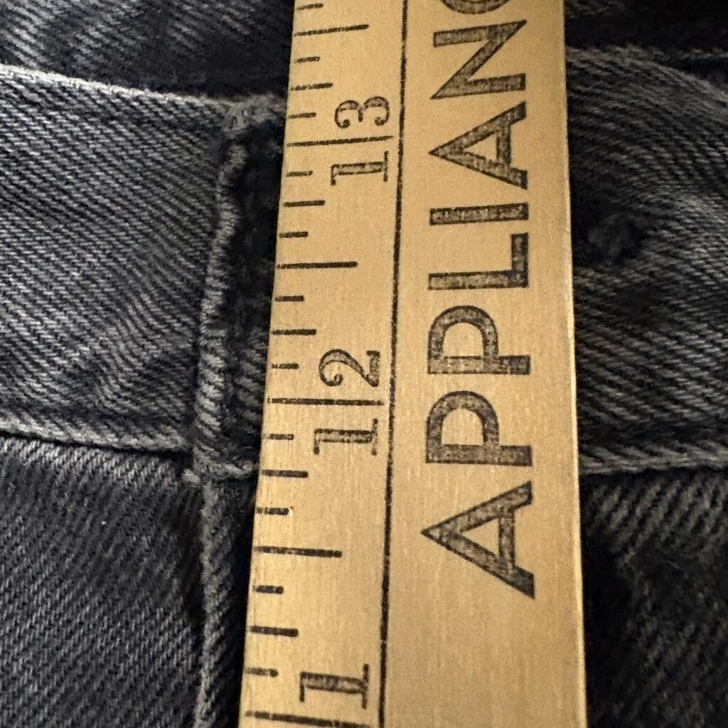 Levis Premium High Loose Taper Jeans Womens 29 Gray Black Denim High Rise