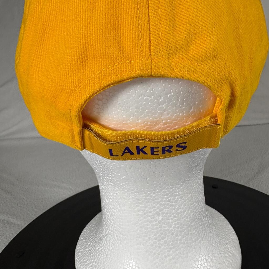 Los Angeles Lakers NBA Elevation Strapback Hat Cap Yellow Purple OSFA
