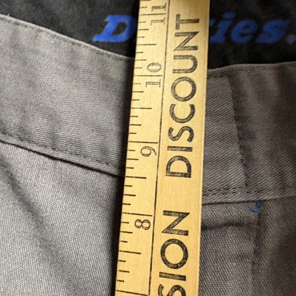Dickies Flex Mens 34x32 Gray Chino Pants Straight Leg Flat Front Workwear