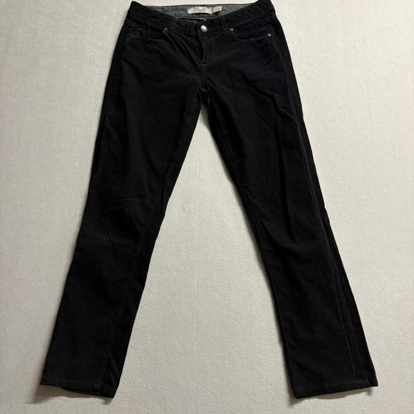 Paige Skyline Straight Corduroy Pants Womens 25 Black Stretch Cord Jeans