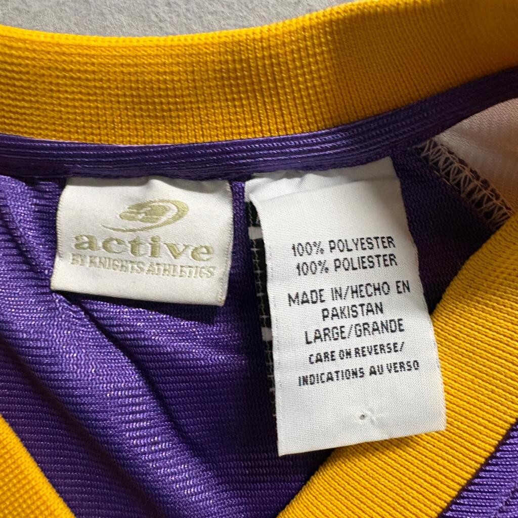 Los Angeles Lakers Knights Athletics Active Jersey Mens Large Purple Gold