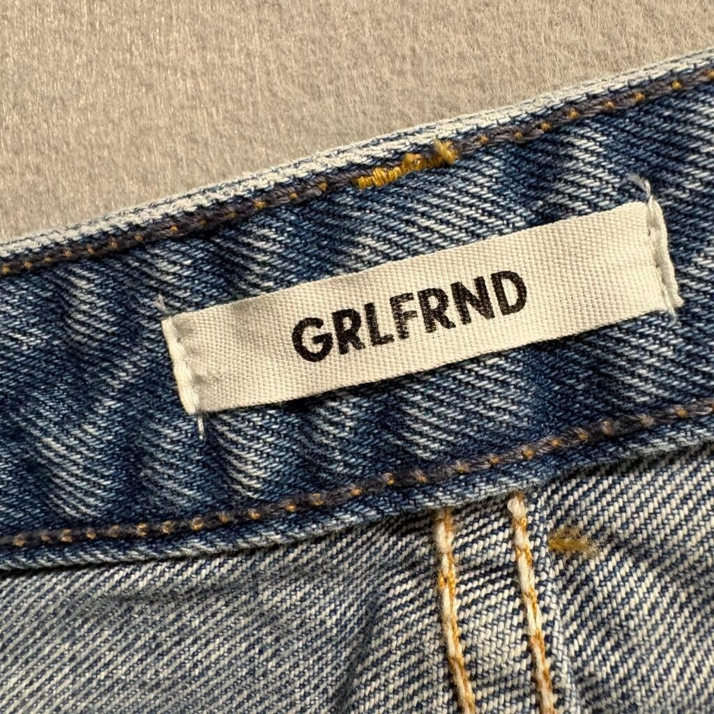 GRLFRND Karolina High Rise Skinny Jeans Womens Size 26 Distressed Blue Denim USA