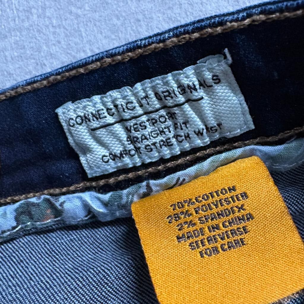 Tailor Vintage Westport Straight Fit Jeans Mens 28x30 Dark Wash Stretch Denim