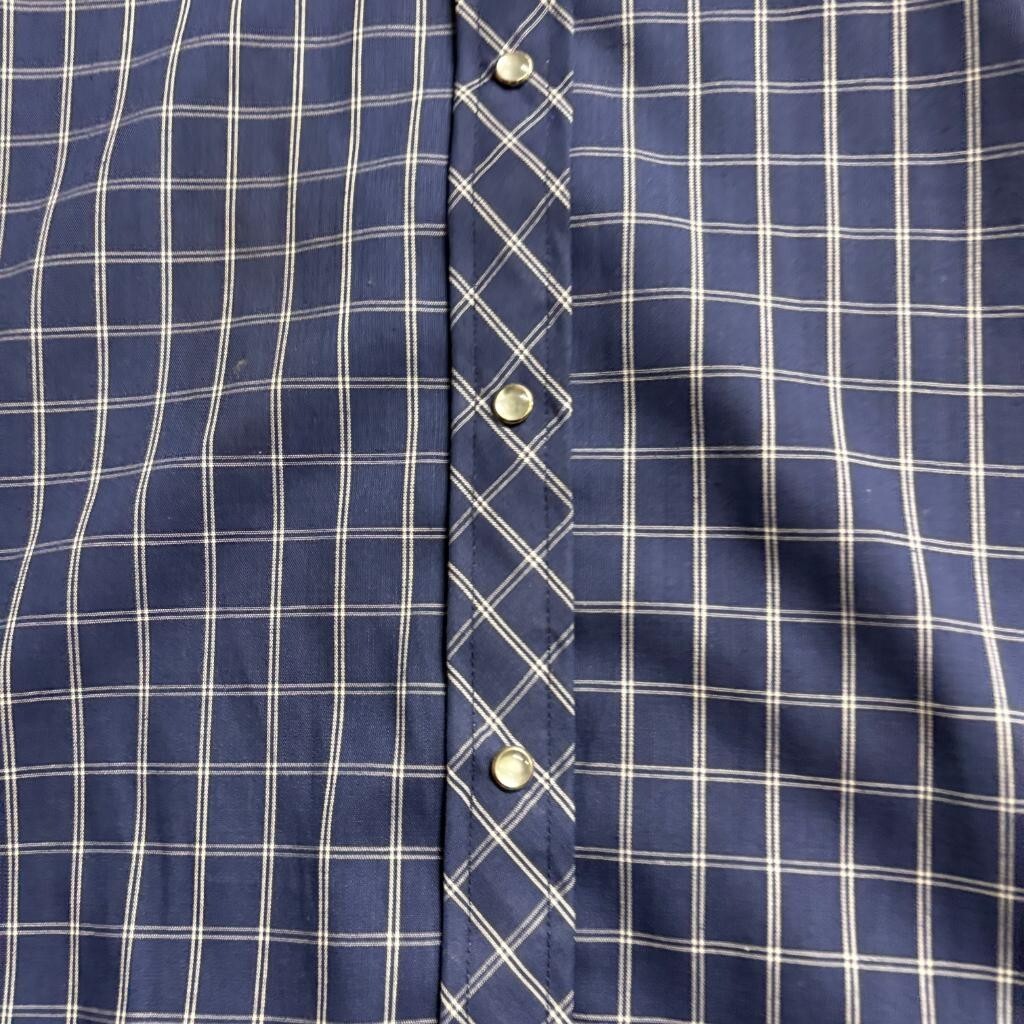 Vintage Kenny Rogers Western Collection Karman Pearl Snap Shirt Mens 17/18 Blue