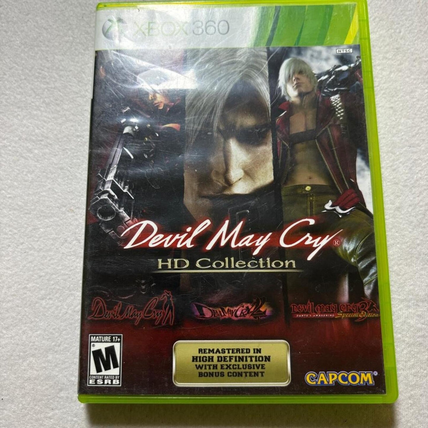 Devil May Cry HD Collection Xbox 360 Capcom Remastered Trilogy Game Disc Case