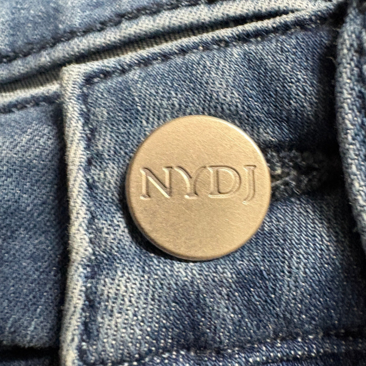 NYDJ Marilyn Straight Jeans Womens Size 0 Blue Lift Tuck Cool Embrace Cuffed