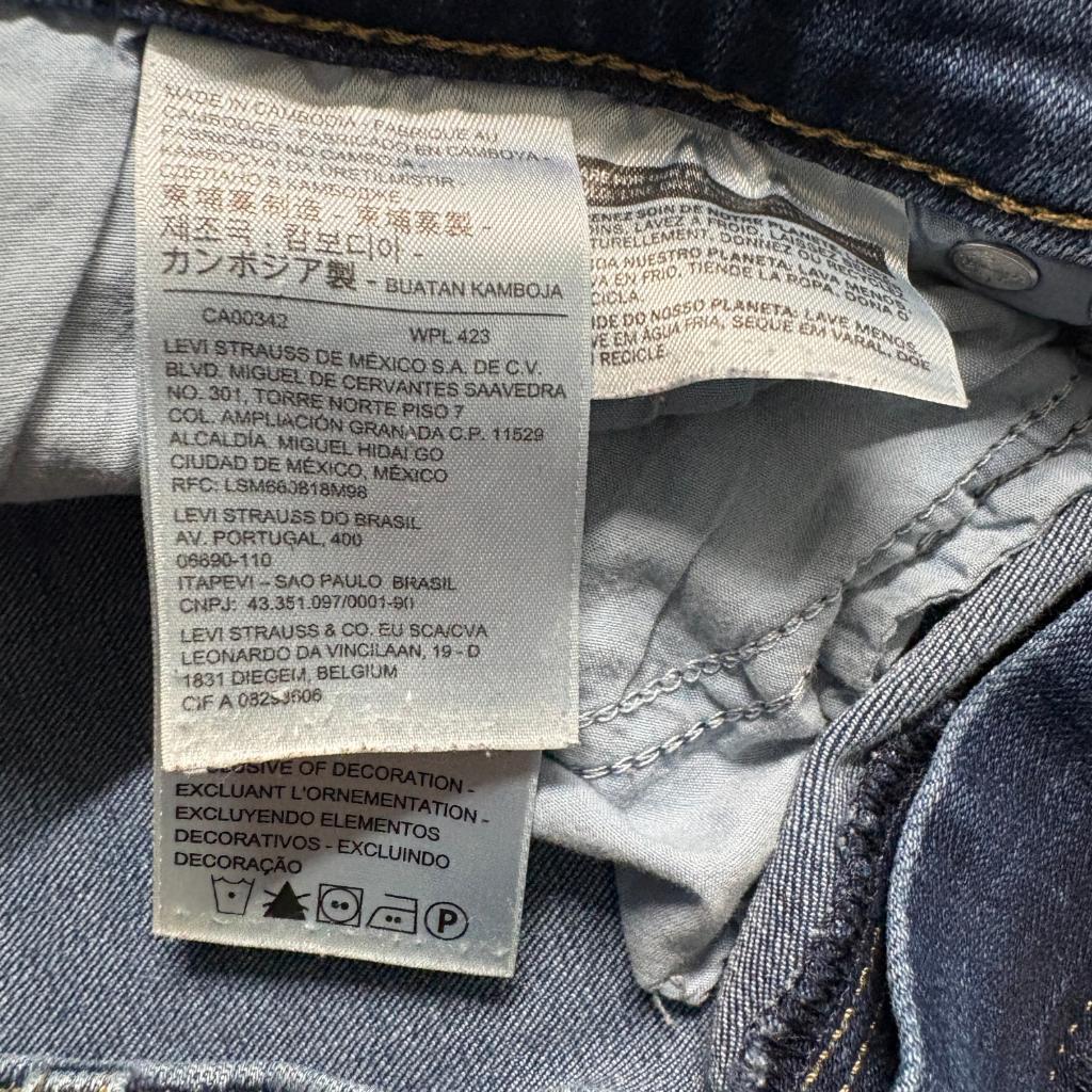 Levis Classic Straight Jeans Womens 12M Blue Denim Stretch W31 L30
