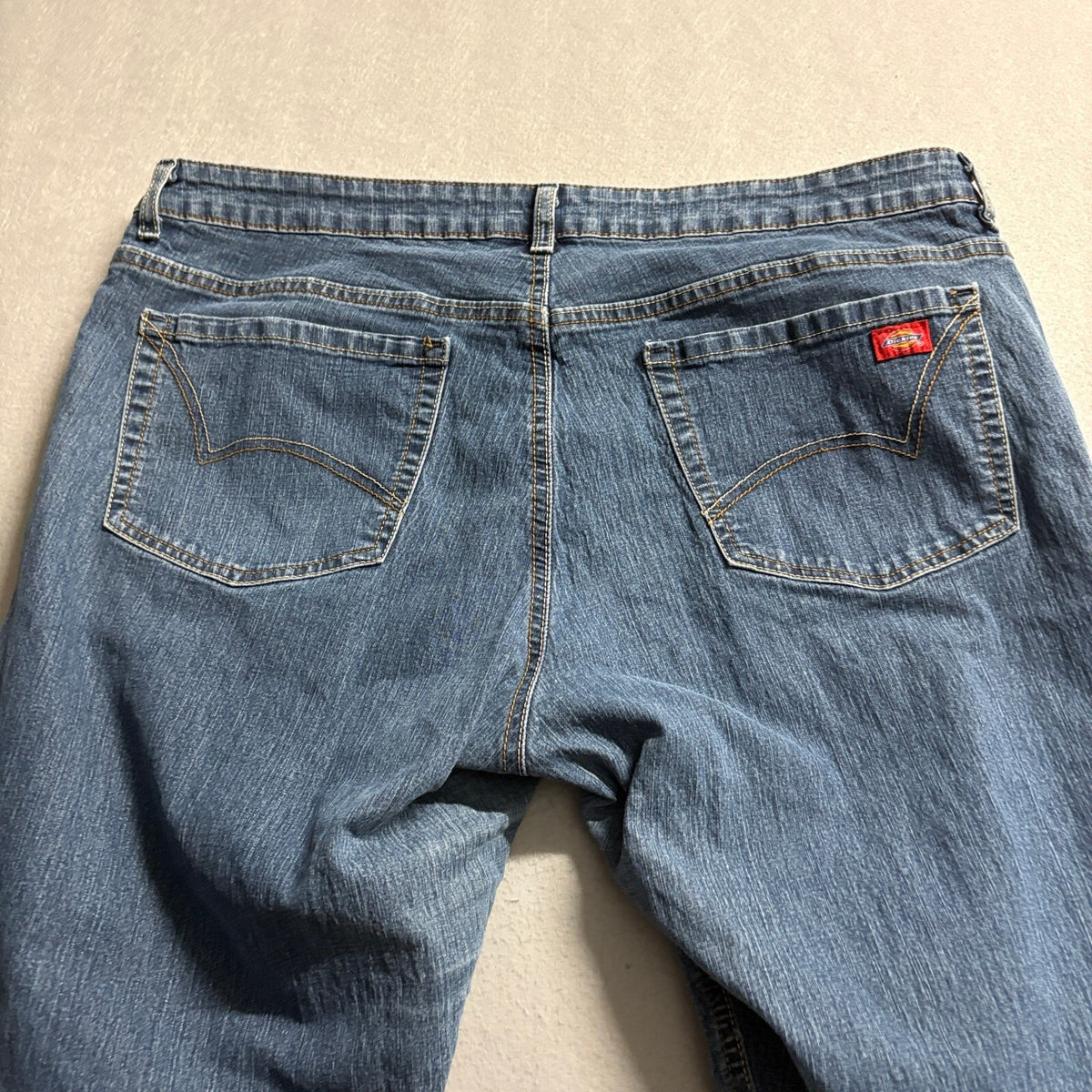 Dickies Mens Jeans Size 36x29 Blue Denim Straight Leg Work Stretch FD635MNG