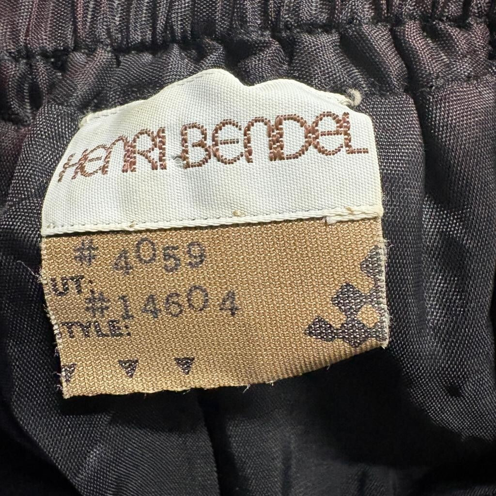 Henri Bendel Vintage Wool Blend Striped Harem Pants Womens Gray Pleated