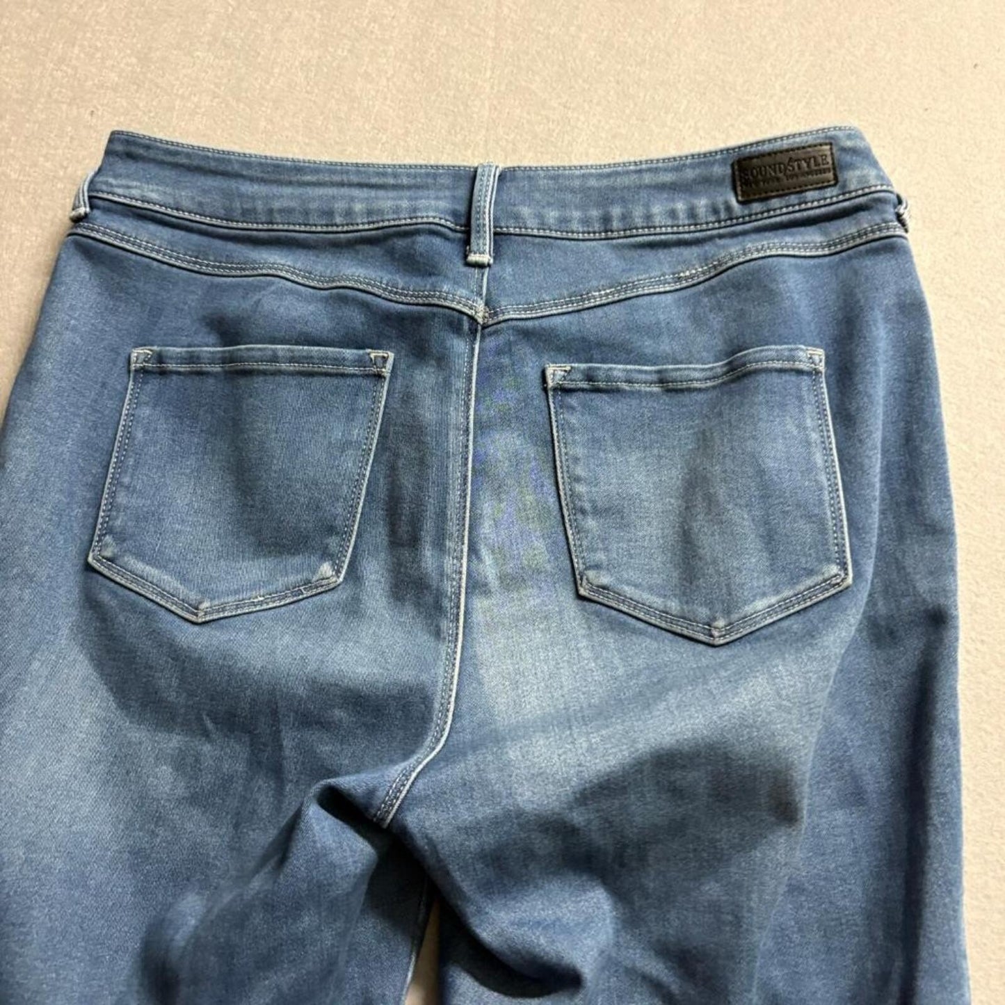 Sound Style Jeans Womens Size 10 Medium Wash Blue Denim Stretch Skinny Pants