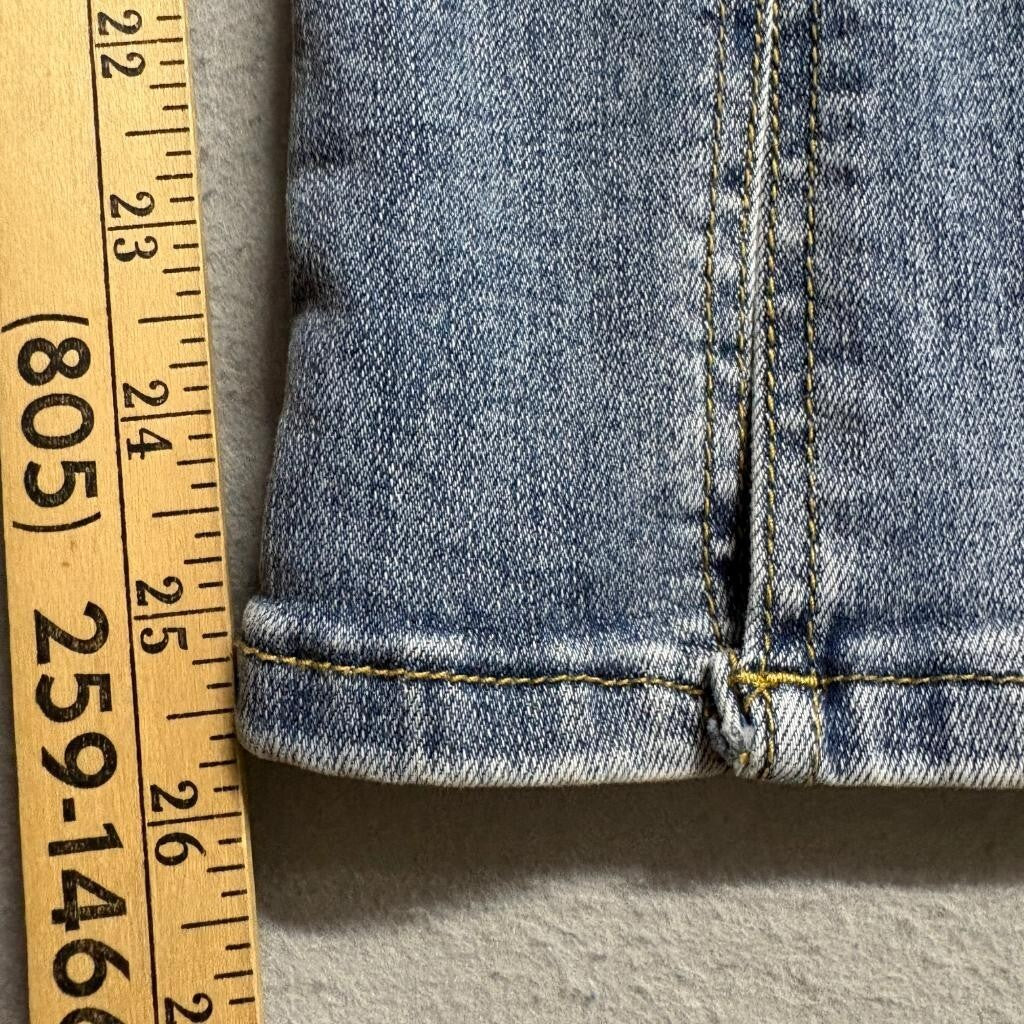 A Sunshine Girl's Love For Jeans Womens Size L Blue Flare Leg Slit Hem Denim