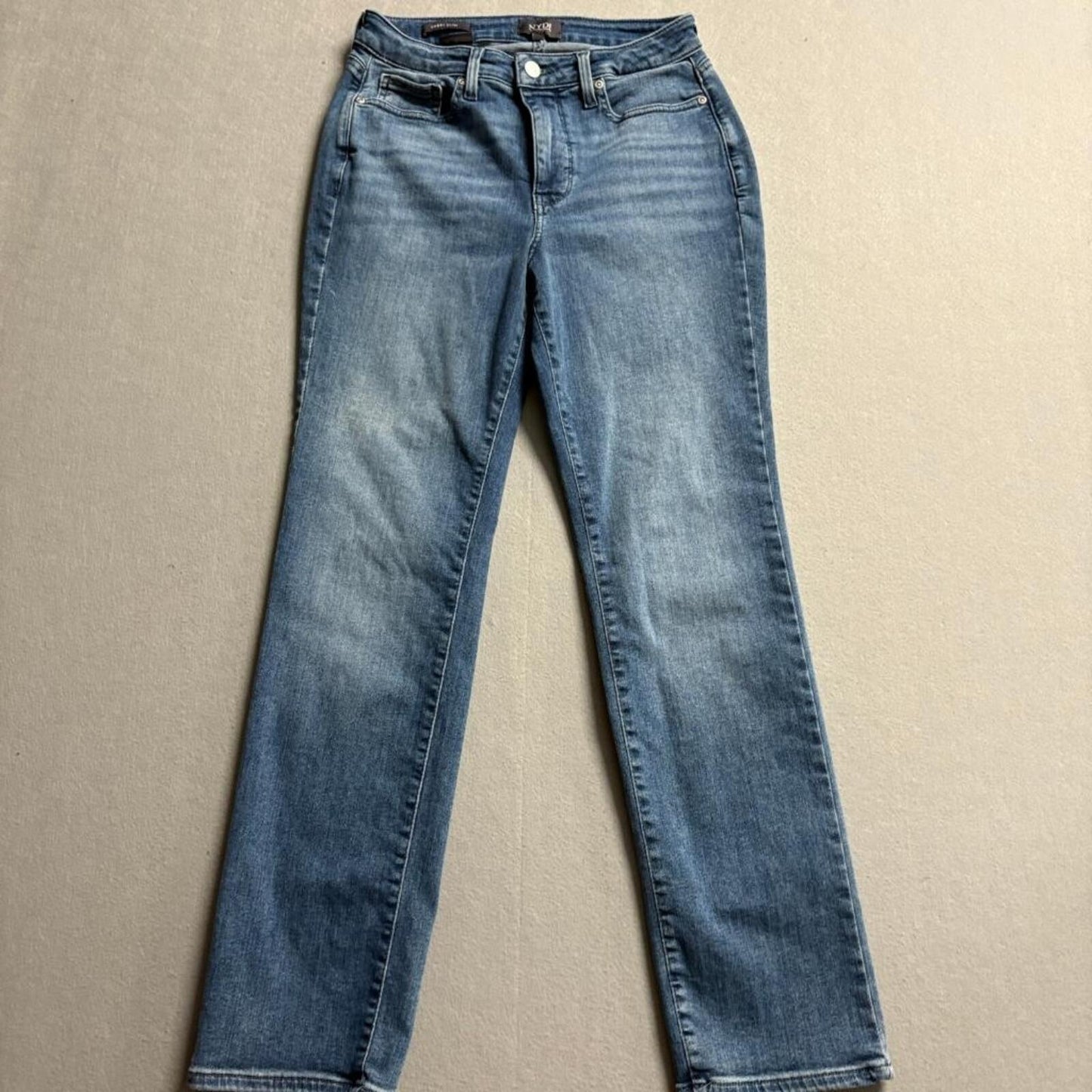NYDJ Sheri Slim Jeans Womens Size 2 Blue Denim Stretch High Rise Pants