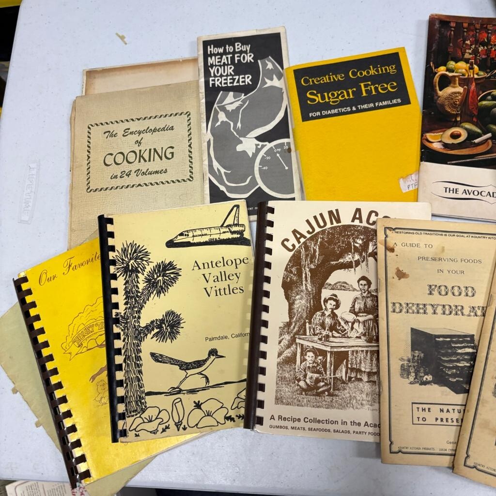 Vintage Cookbook Lot of 14 Community Spiral Bound Regional Sourdough Cajun