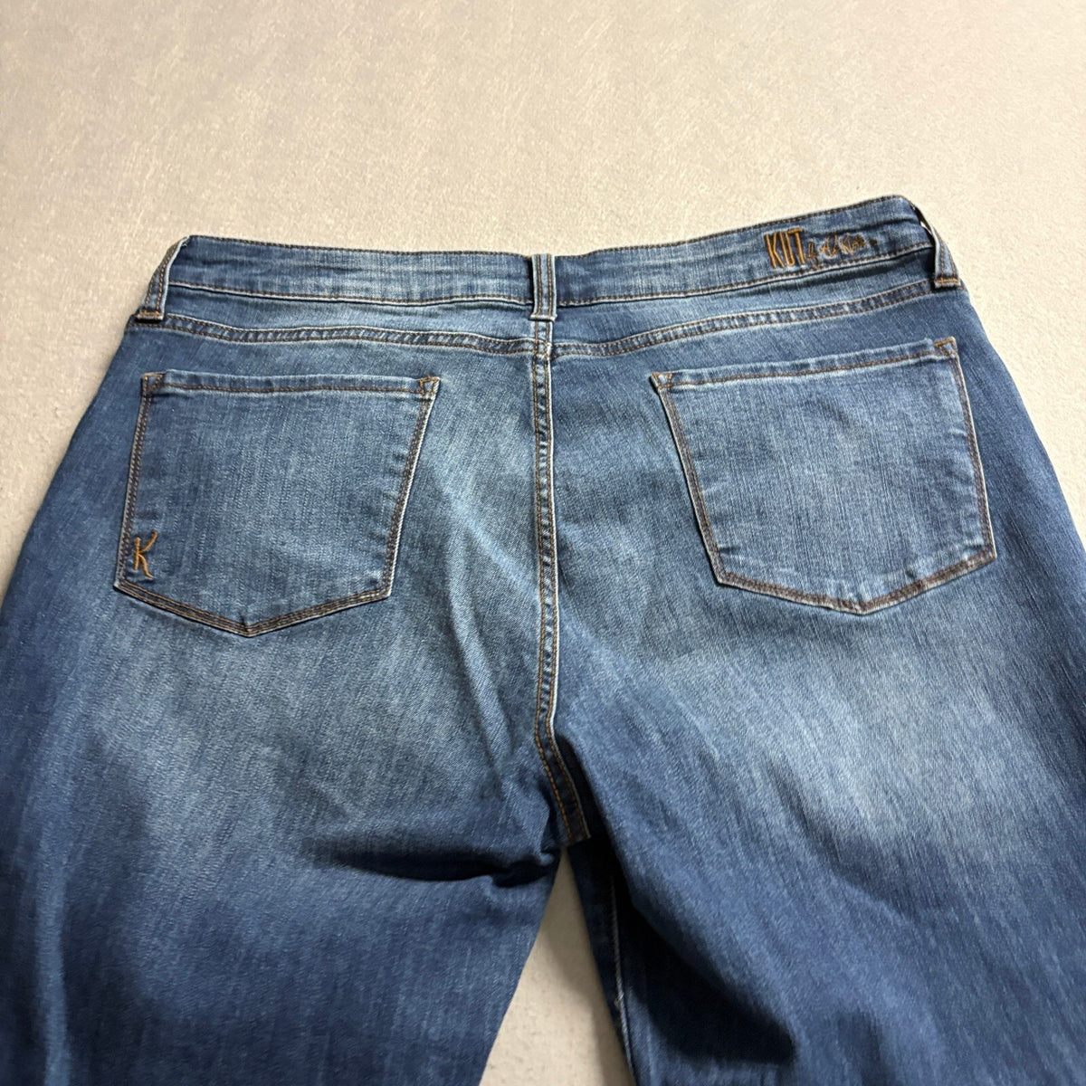 KUT from the Kloth Carrie Boyfriend Jeans Womens 14 Blue Stretch Medium Wash