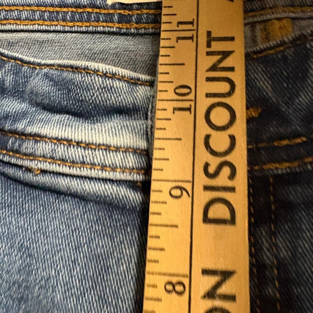 Pilcro and the Letterpress Jeans Womens 33 Blue Denim Straight Leg Mid Rise
