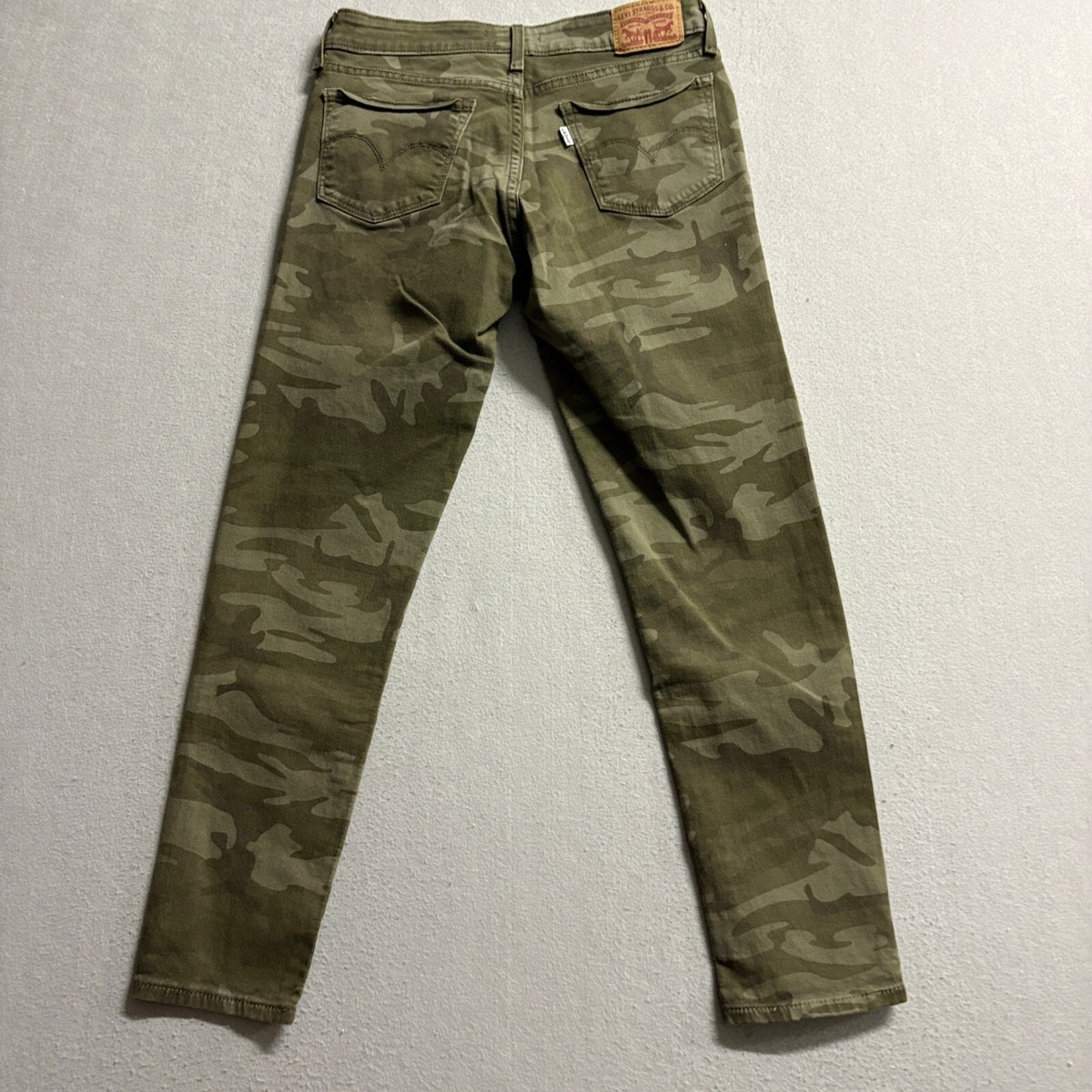 Levis 711 Skinny Ankle Jeans Womens 27 Green Camo Camouflage Stretch Denim Pants